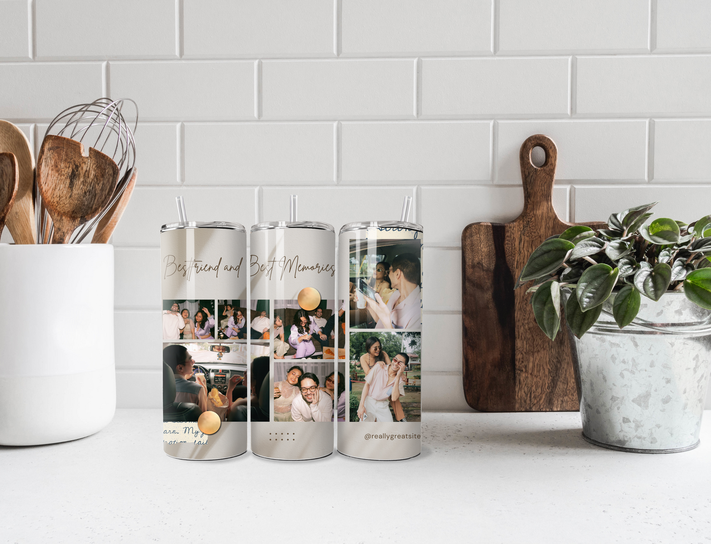 Best Friend and Best Memories Custom Tumbler