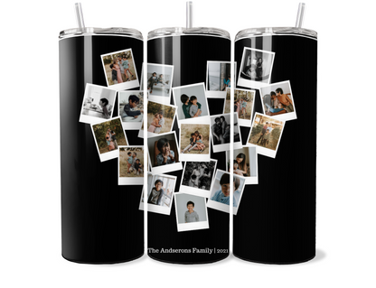 Heart Collage Custom Tumbler