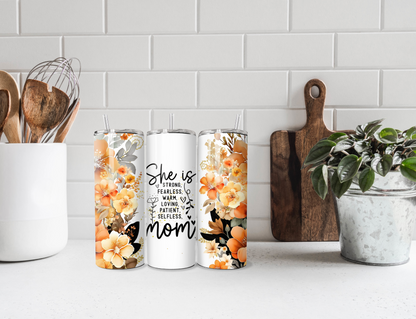 Fearless Selfless Mom Tumbler