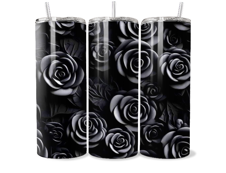 Black Rose Tumbler