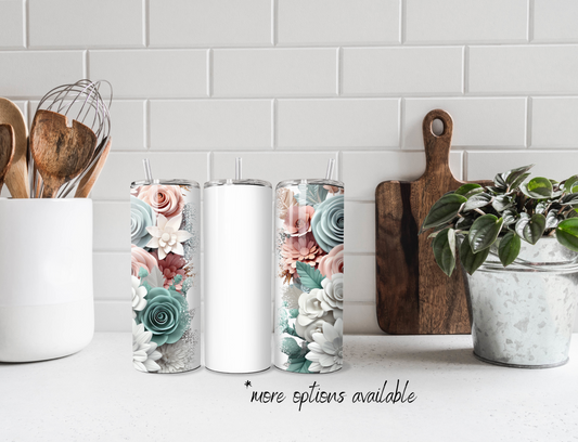 Custom Floral Tumbler