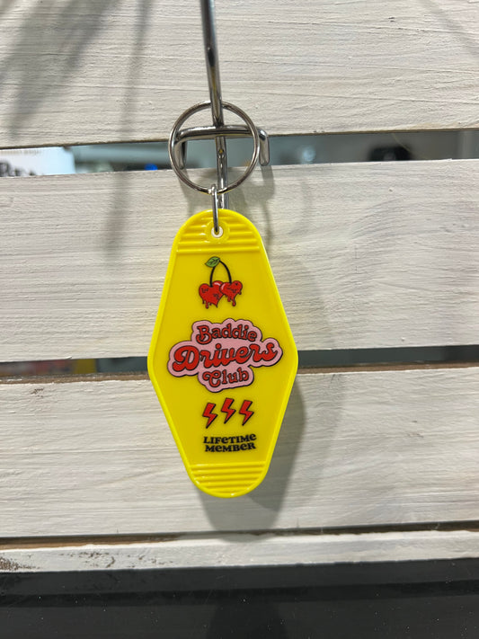 Baddie Drivers Club Motel Keychain