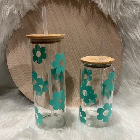 Flower Power Glass Tumbler